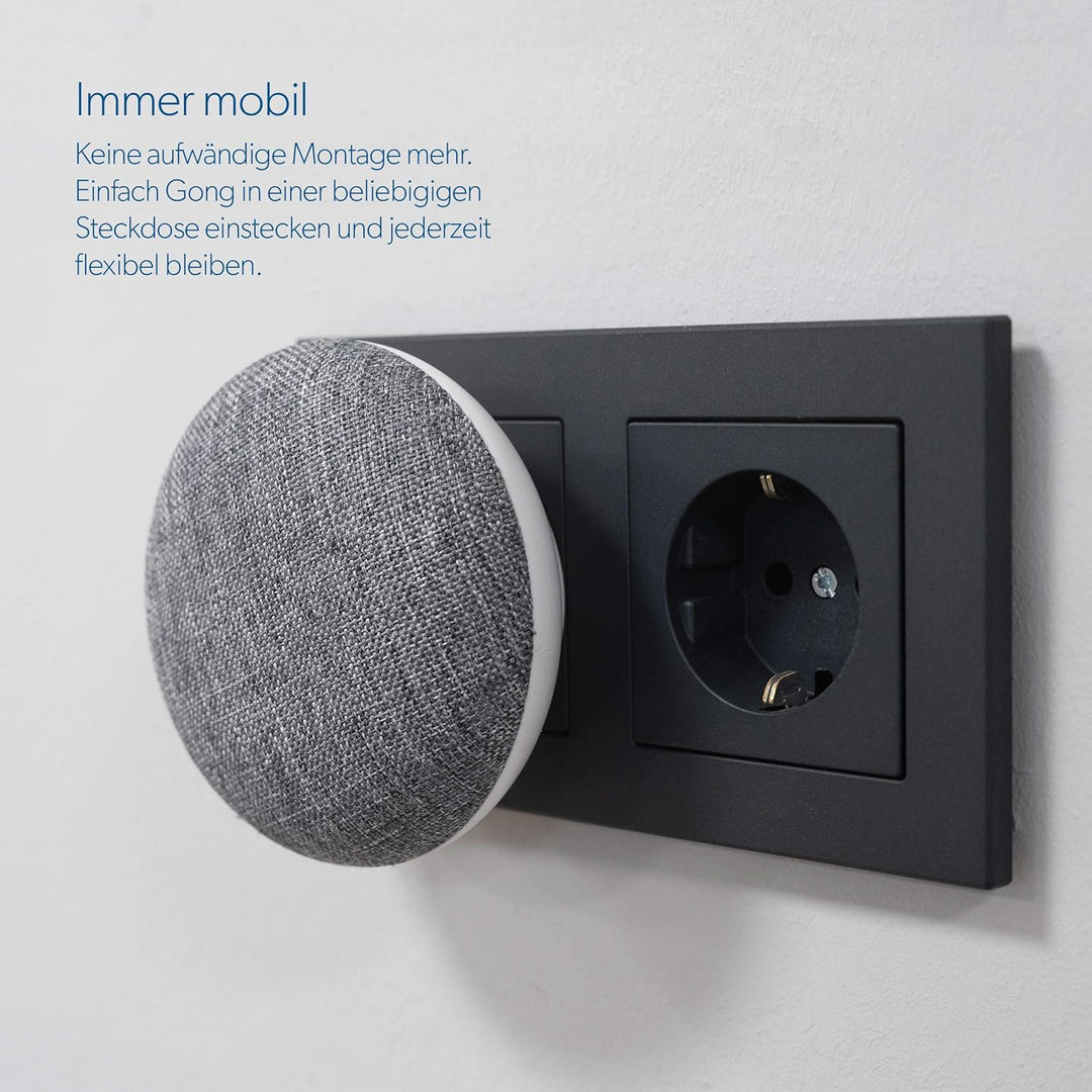 UNITEC Funk-Gong WDMP10 mp3, Türklingel, Aufspielen eigener Melodien, 4 Lautstärkestufen bis 110dB,