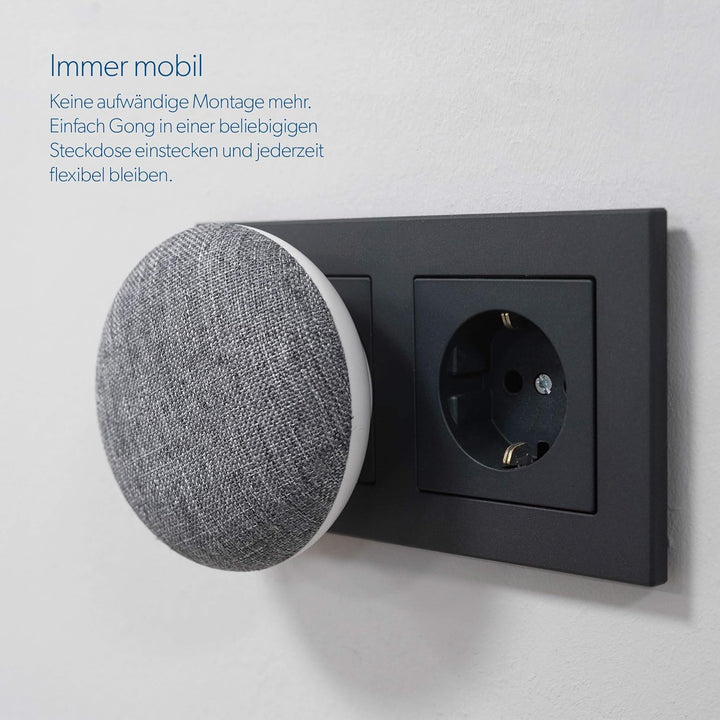 UNITEC Funk-Gong WDMP10 mp3, Türklingel, Aufspielen eigener Melodien, 4 Lautstärkestufen bis 110dB,