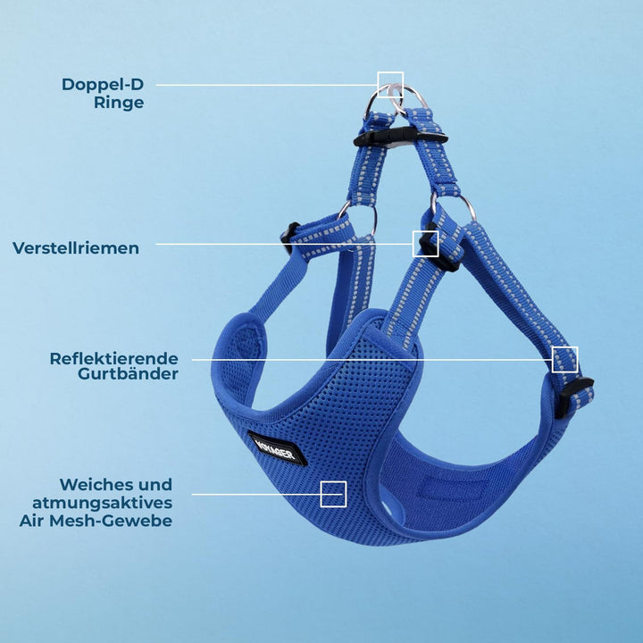 Voyager Verstellbares Hundegeschirr mit Reflektorstreifen by Best Pet Supplies - Strapazierfähige Ga