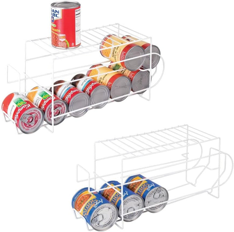 mDesign 2er-Set Regal für Lebensmittel – moderner Küchen Organizer für Getränkedosen und Konserven –