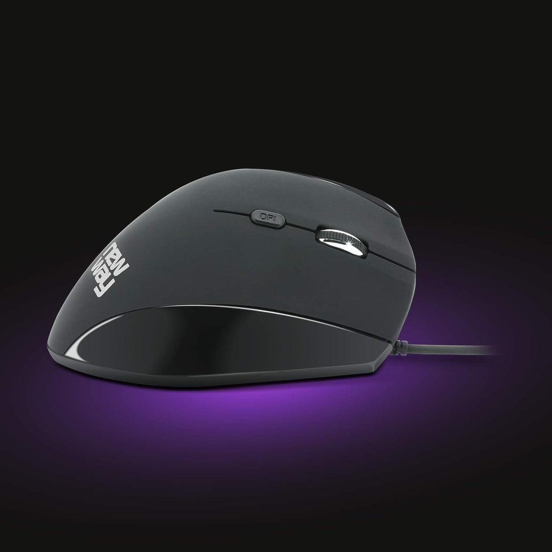 NEWWAY – Vertikale und Ergonomische Maus A3E - 3200 DPI - USB-Kabel - Verstellbares Gewicht Kabelgeb
