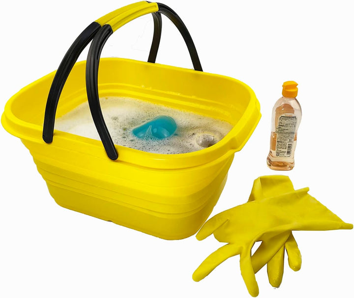 SAMMART 13L Faltbarer Korb mit Griff – Tragbarer Picknickkorb/Krater für den Aussenbereich – Faltbar