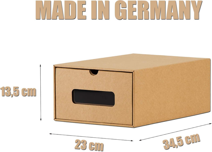 BigDean 20 Stück Aufbewahrungsbox mit Sichtfenster Stapelbar Schuhaufbewahrung Storage Box Schuhbox