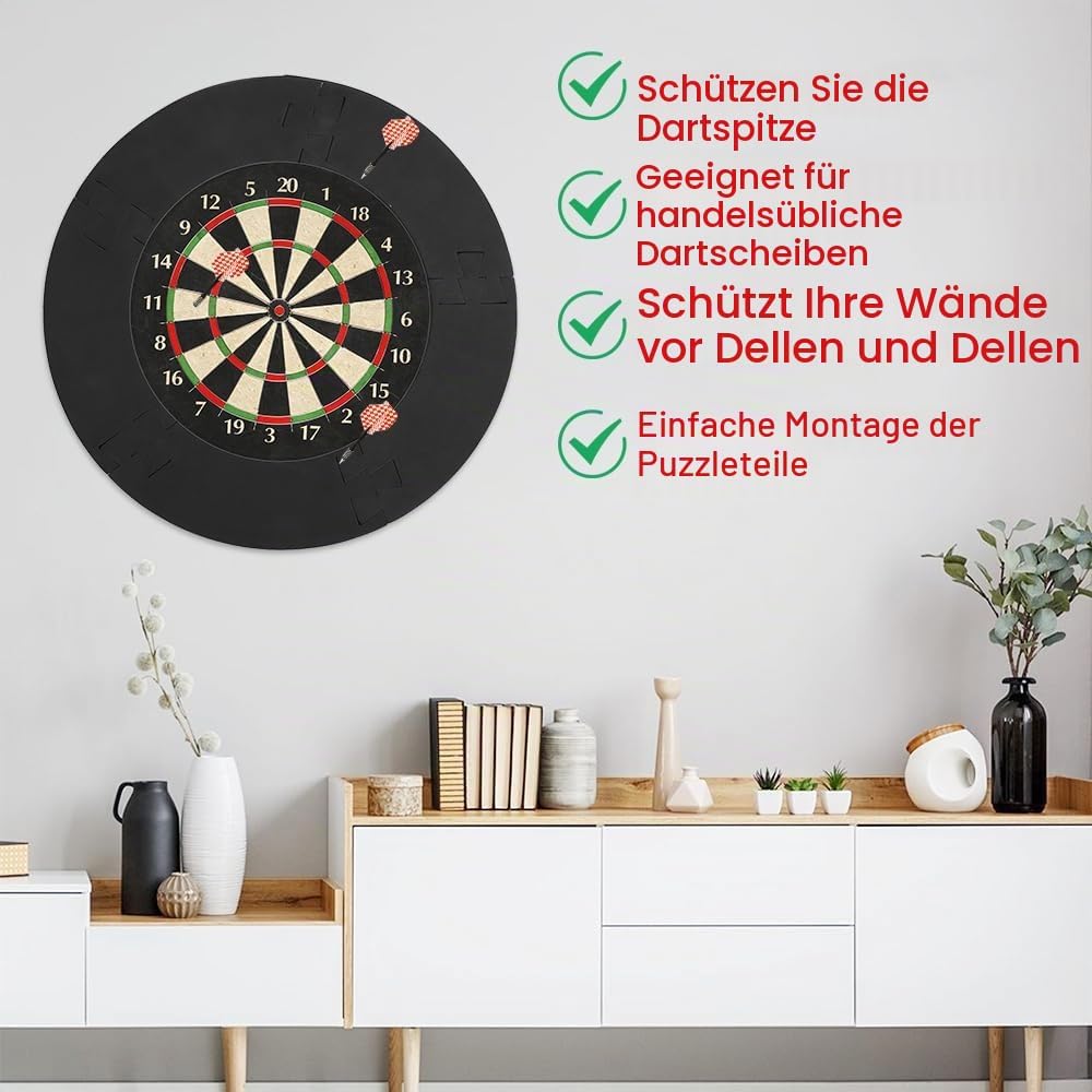 Dart Catchring Surround, 5pcs Dart Surround Auffangring, 45cm Dartscheibe Schutzring, Dartscheibe Wa