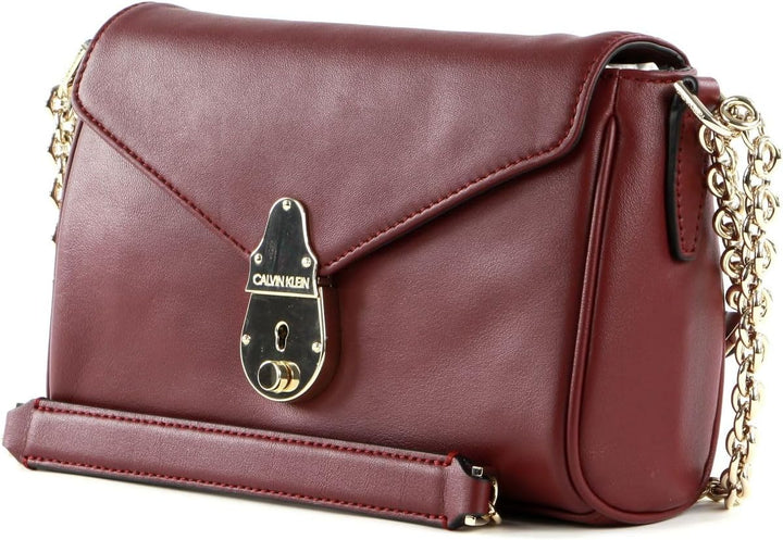 Calvin Klein Flap Crossbody Wine