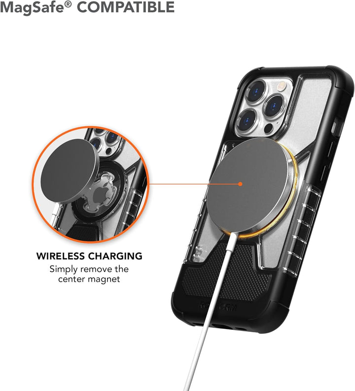 ROKFORM - iPhone 13 Pro Hülle, Crystal Series, Dual Magnet Plus MagSafe kompatibel, schlanke magneti