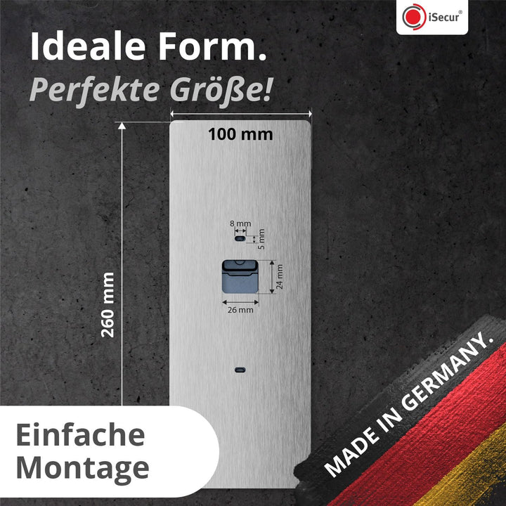 iSecur Edelstahl Blende personalisiert Premium - Passend für Eufy Videotürklingel - Edle Türstation-