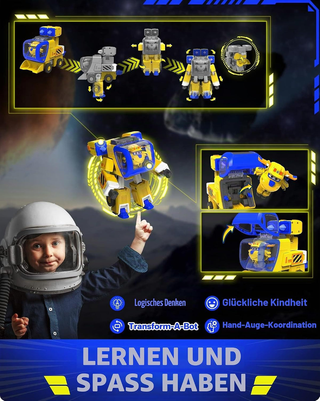 Super Wings EU750322 - Transformierender New Robot Suit Donnie, ca. 23 cm grosse Spiel-Figur für Kin