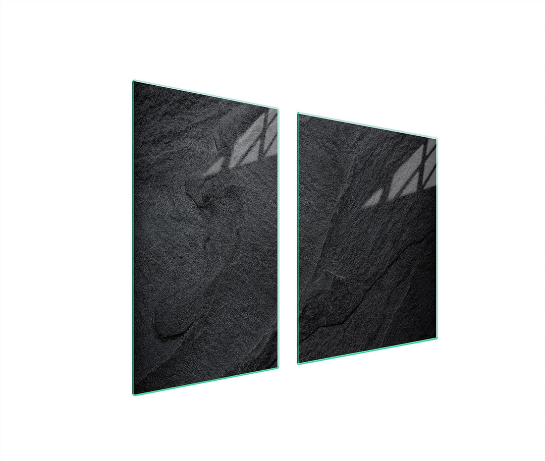 TMK ArtDeko Herdabdeckplatte 2 Teilig 40x52 + 60x52 cm - Spritzschutz Herdabdeckung – Herdschutz aus