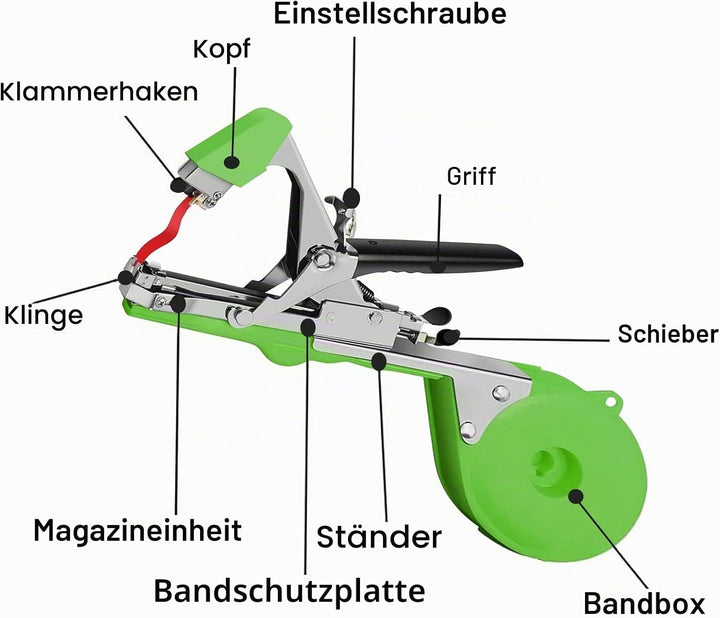 71Nmly Bindezange für Pflanzen,Pflanzenbindemaschine Bandzange Tapetool,Rebe Bindeband Tapener Werkz