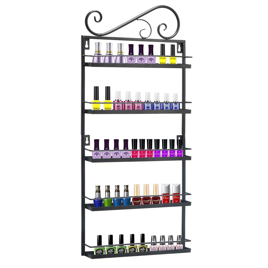 5-Tier Nagellack Regal Metall Kosmetik Aufbewahrung Nagellackregal Wandregal für Tonie Ätherisches Ö