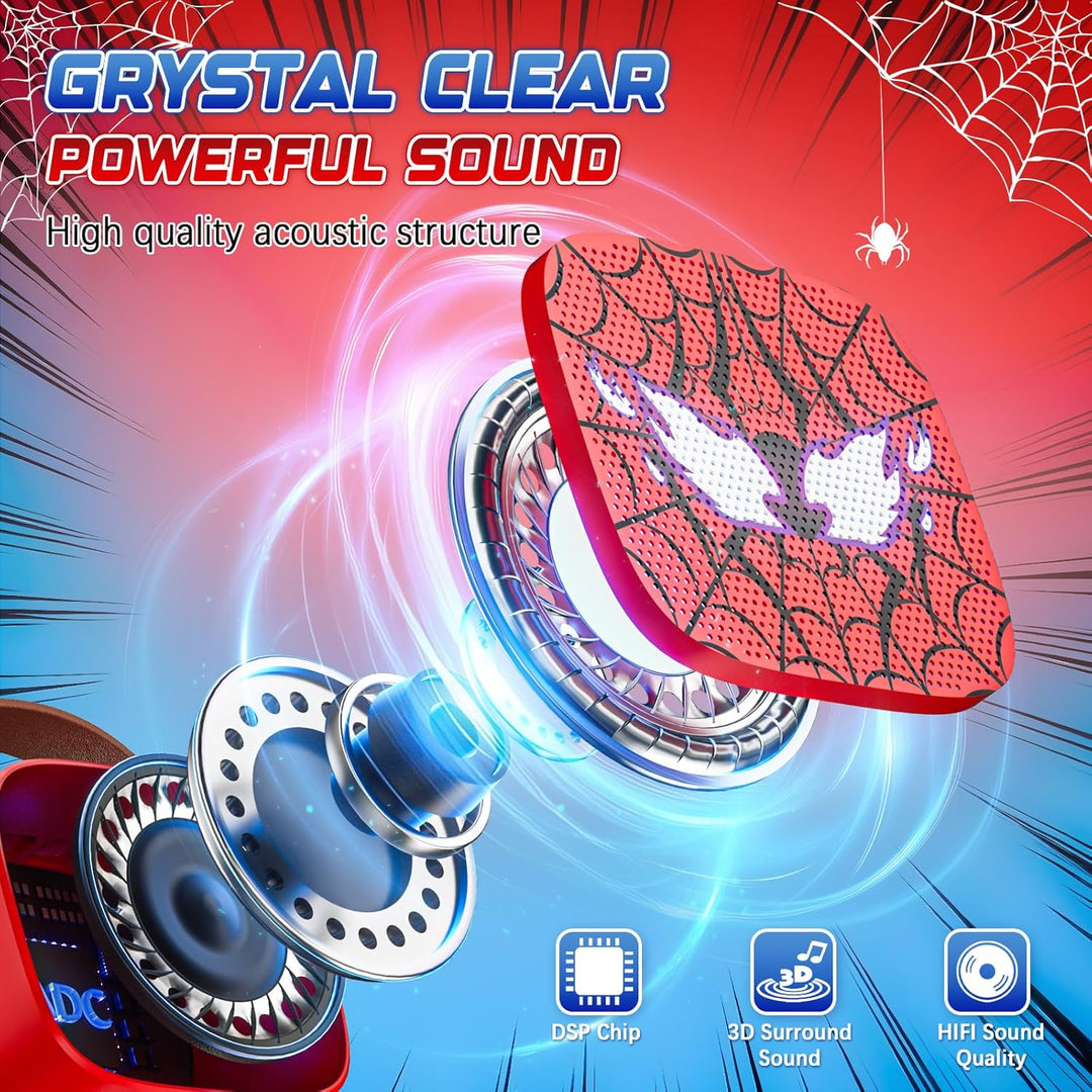 Spider Karaoke Maschine Kinder mit 2 Bluetooth Mikrofon - Weihnachts Geschenke Spielzeug für Mädchen