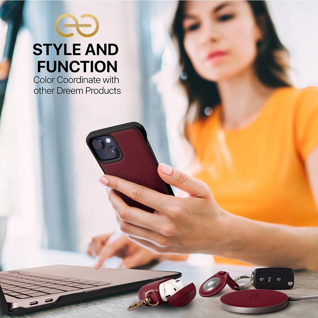 Dreem Fibonacci iPhone 15 Brieftaschen-Etui / 2-in-1 stossfestes Etui und abnehmbares Folio aus vega