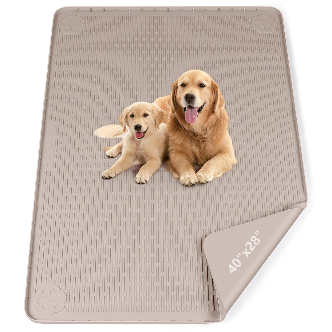 Hundetoilettenunterlagen, 101 x 71 cm grosse Wiederverwendbare Silikonmatte Hundetrainingspads, wasc