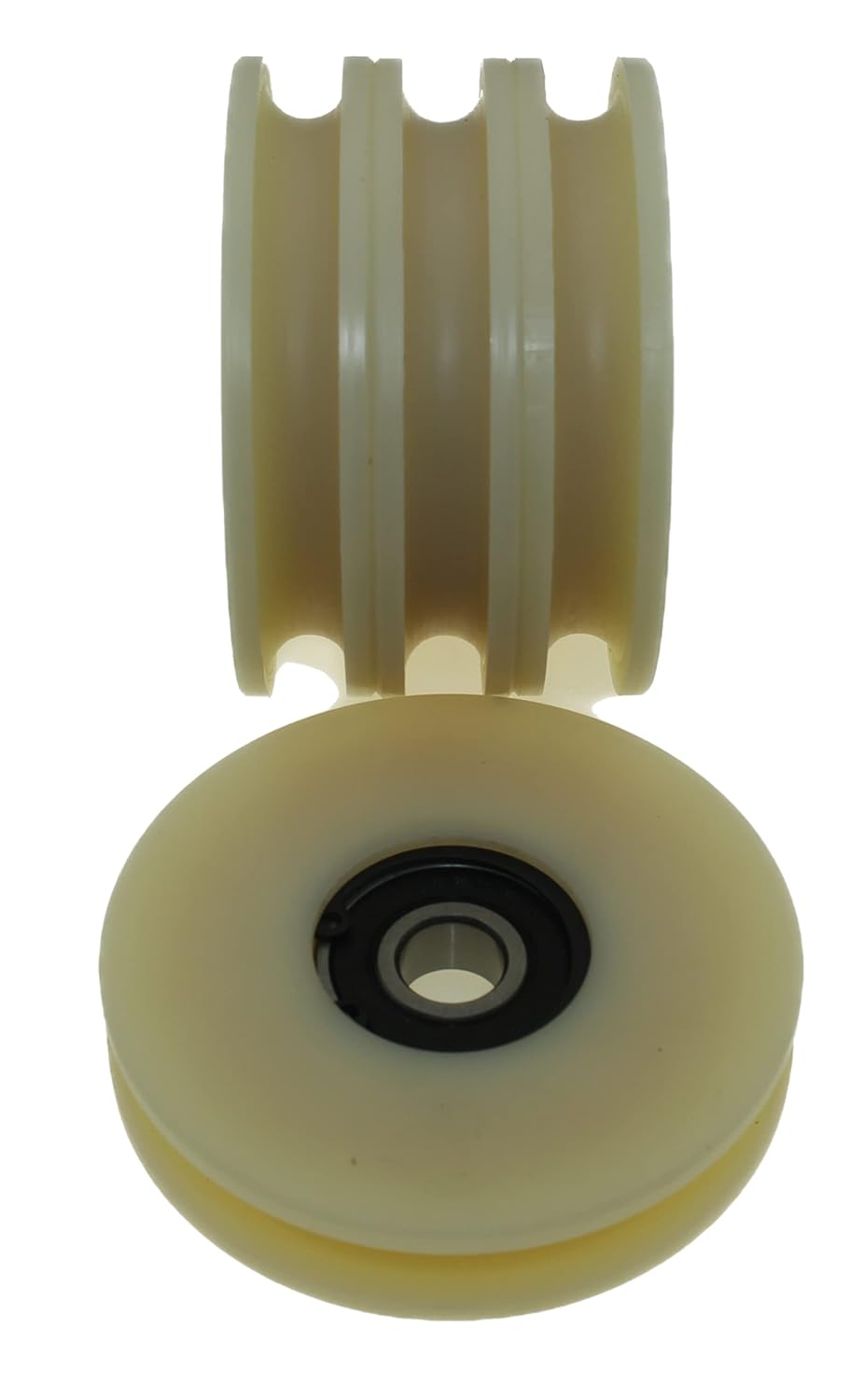 4 Stück x Nylon Seilzug Räder mit Rund 10 mm Groove 80 mm Durchmesser Lager 12 mm 100 kg Kapazität P