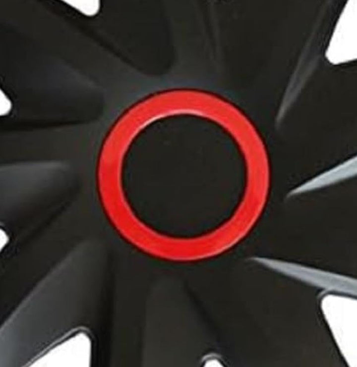 NRM KO256 Radzierblende Kando, Schwarz/Rot, 16 Zoll, 4er Set 16'' Zoll, 16'' Zoll