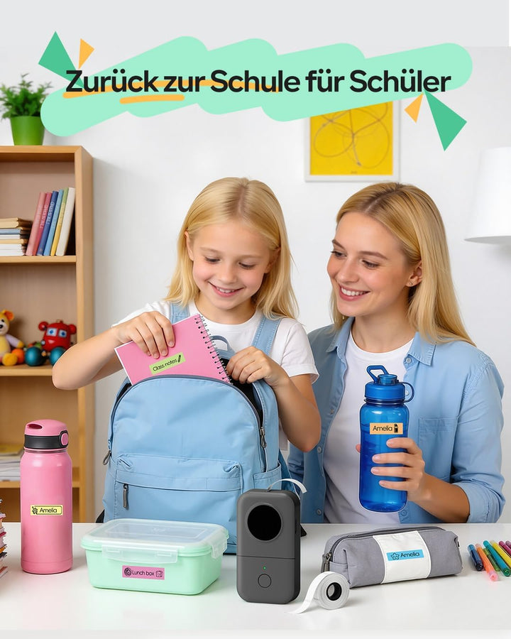 Phomemo D30 Bluetooth Etikettendrucker - Etikettiergerät Mini Beschriftungsgerät Selbstklebend Label