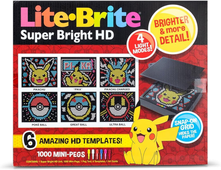 Basic Fun Lite-Brite Pokemon LED-Zeichenbrett mit Farben, beleuchtetes Spielzeug für Kinder