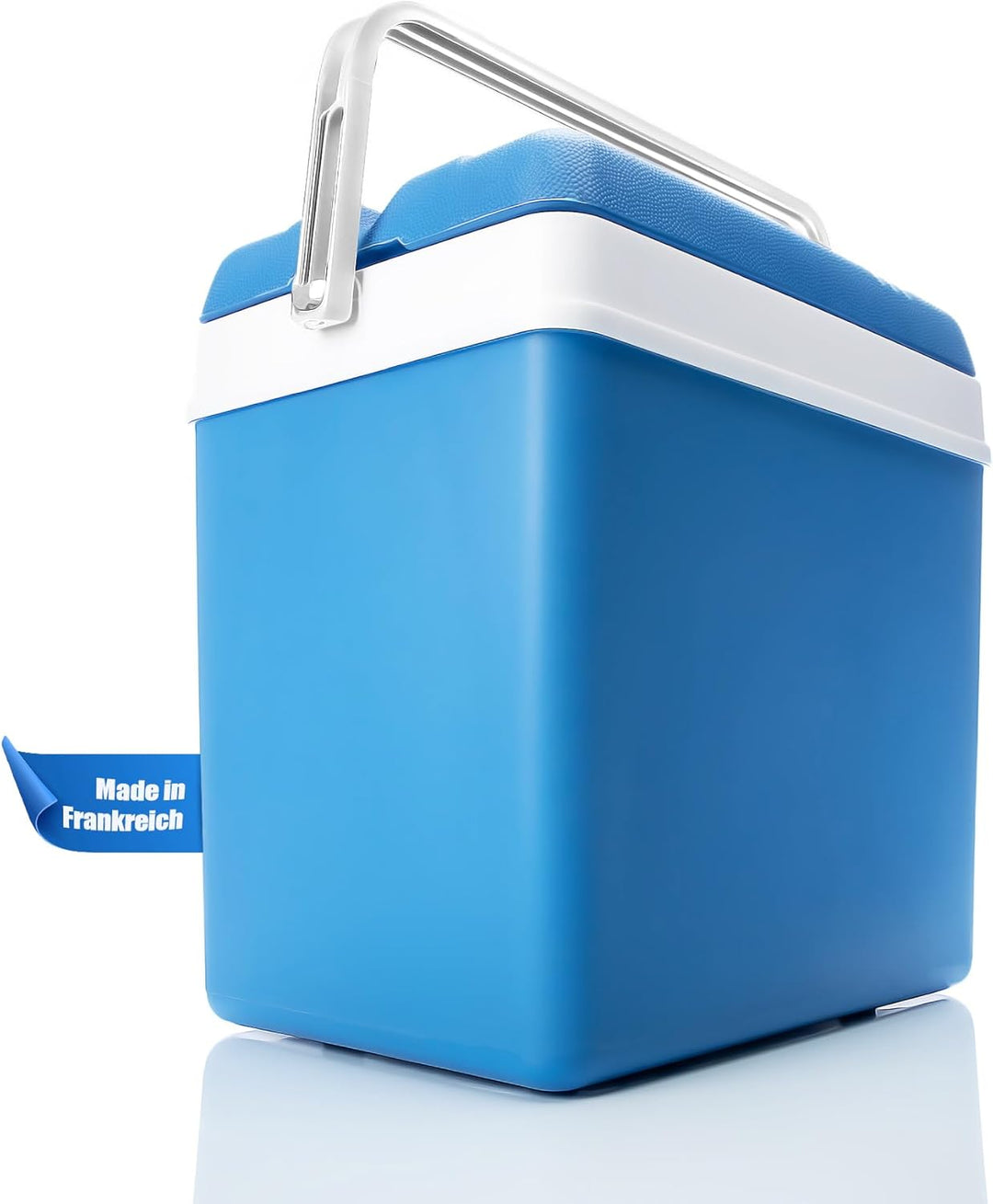 BigDean Kühlbox 24 Liter blau/weiss - Isolierbox mit bis zu 11 Std. Kühlung - Thermobox aus Kunststo