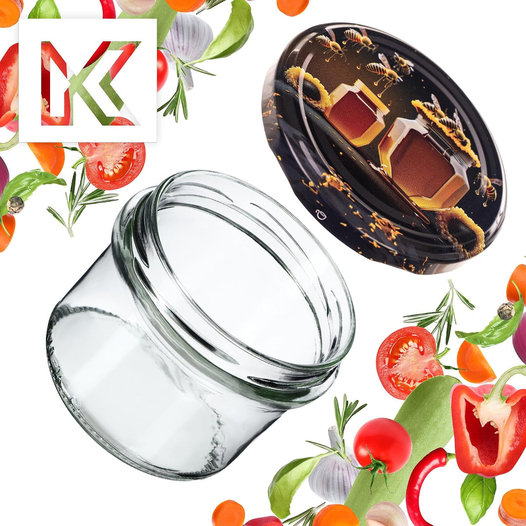KADAX 20er Set Marmeladengläser 235ml TO82 Honig, Einmachgläser Vorratsgläser Mason Jar mit Schraubd