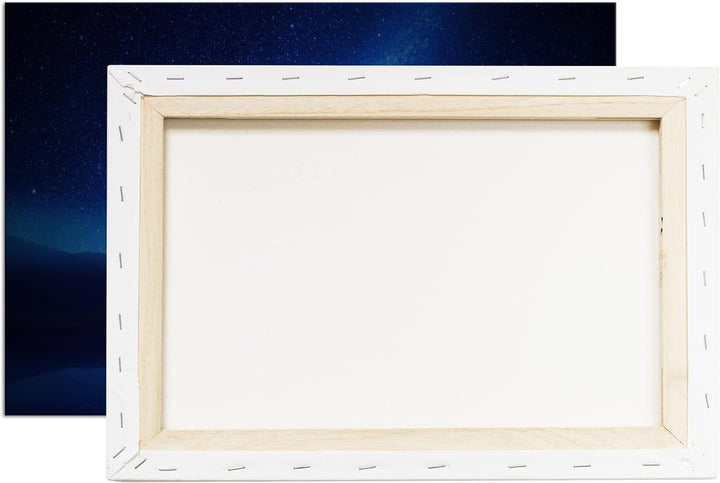 deyoli Erhellter Nachthimmel Format: 80x60 als Leinwandbild, Motiv fertig gerahmt auf Echtholzrahmen