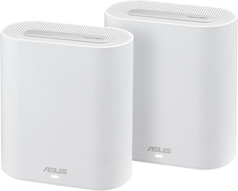 ASUS ExpertWiFi EBM68 2er Set Tri-Band WiFi 6 Mesh WiFi System (bis zu 5 SSIDs, benutzerdefiniertes