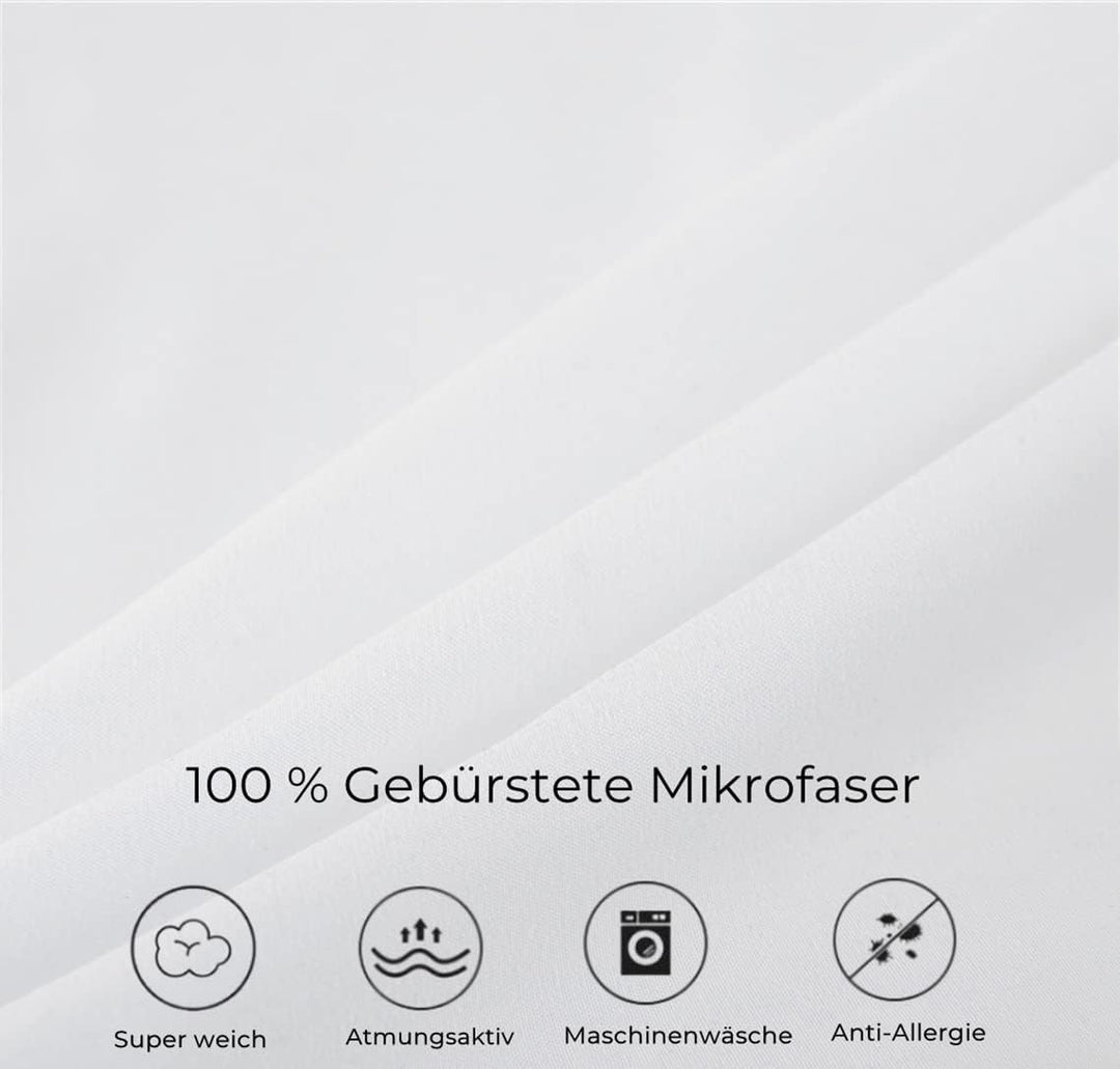 Luowei Bettwäsche Rosen 155x220cm Türkis Blumenmsuter Bettbezug Romantische Floral Microfaser Decken