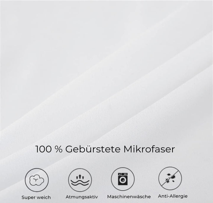 Luowei Bettwäsche 135x200cm Grau Rosen Blumen Floral Bettwäsche-Set für Einzelbett Weiche Microfaser