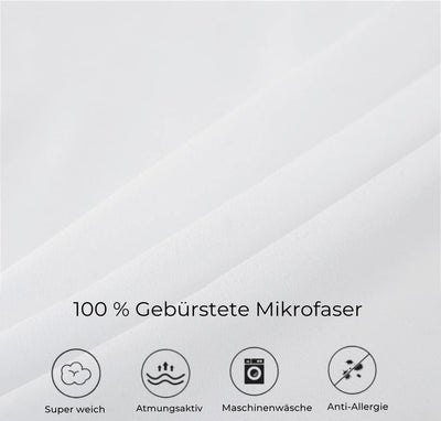 Luowei Bettwäsche Rote Rosen Bettbezug 135x200cm 4 Teilig Romantische Rosen-Blume Bedruckte Microfas