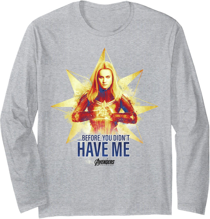 Marvel Avengers Endgame Captain Marvel Logo Langarmshirt