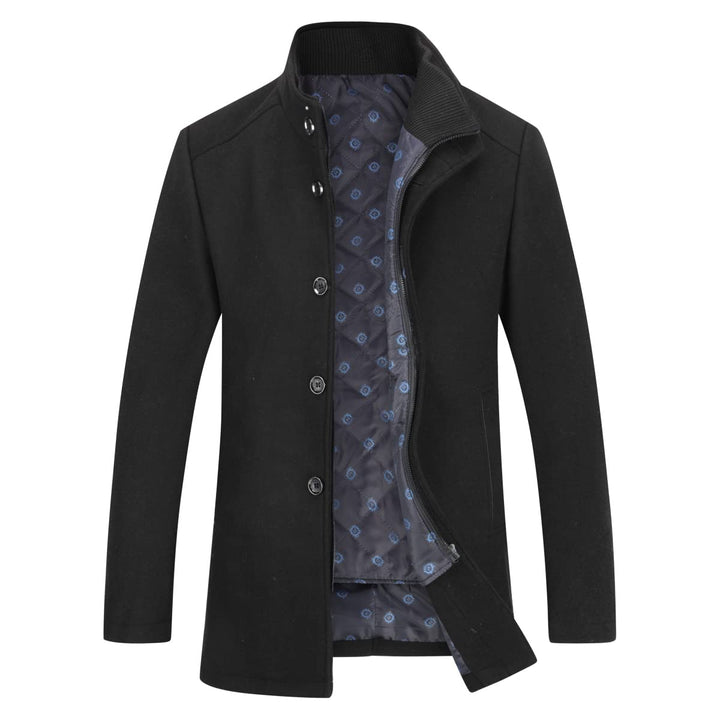 YOUTHUP Herren Mantel mit Winterweste Kurzer Wolle Wintermantel Winter Outdoor Dicker Wollmantel M S
