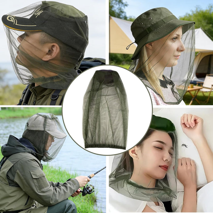 5 Stück Mückennetz Kopf, Mückenschutz Schottland, Moskitonetz Kopf, Mückenschutz Outdoor Kopfnetz, H