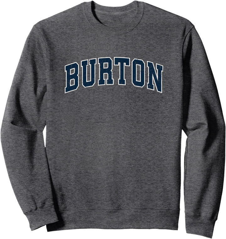 Burton Michigan MI Sportdesign im Vintage-Stil, marineblaues Design Sweatshirt