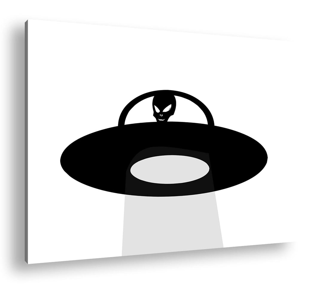 deyoli Entführung von Aliens Format: 80x60 Effekt: Schwarz&Weiss als Leinwandbild, Motiv fertig gera