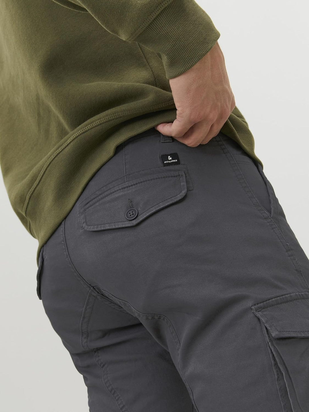 JACK & JONES Male Cargo-Hose Slim Fit Cargo-Hose 27W / 30L Asphalt, 27W / 30L Asphalt