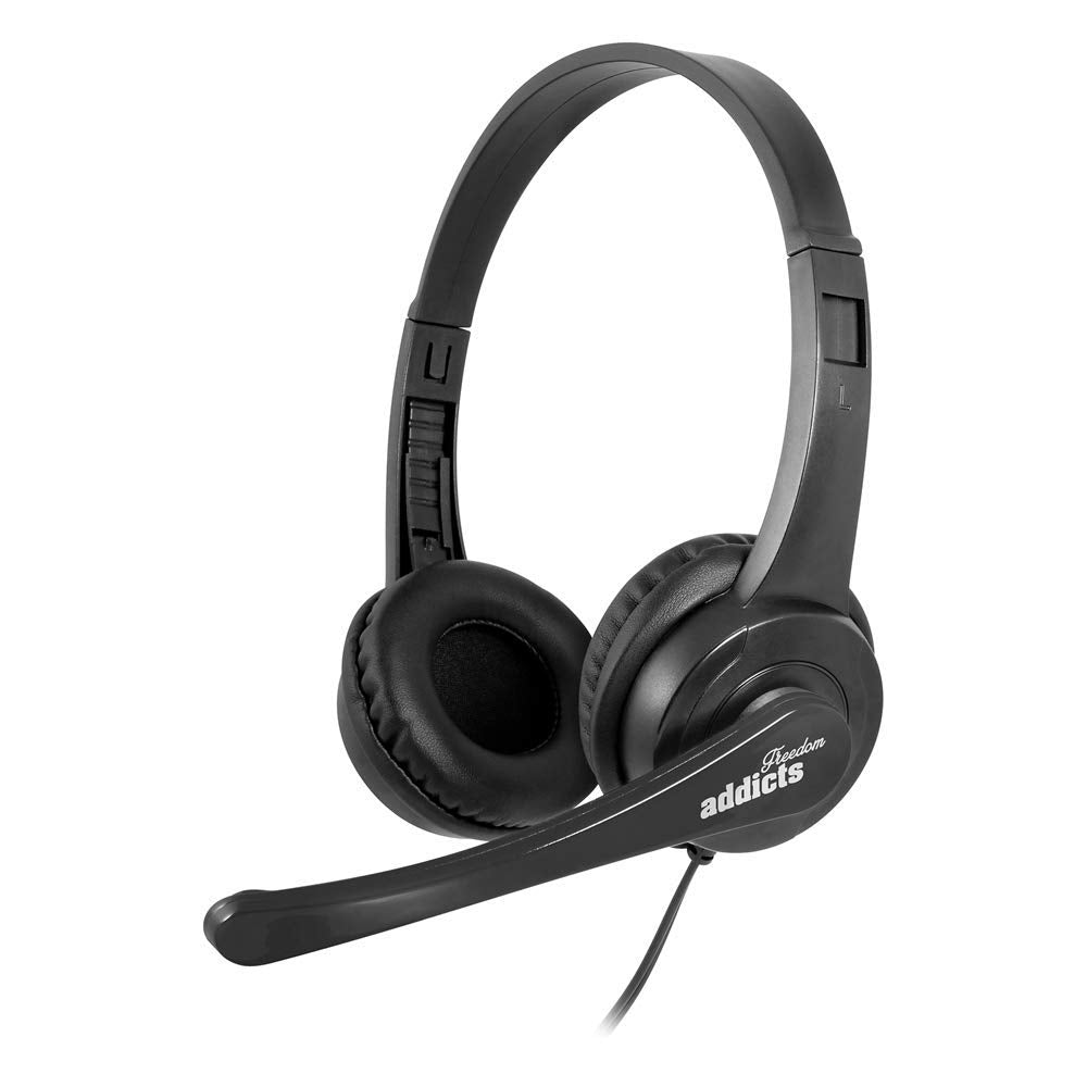 NGS VOX505USB Stereo-Kopfhörer mit Mikrofon, USB-Anschluss und Lautstärkeregler für PC, Laptop oder