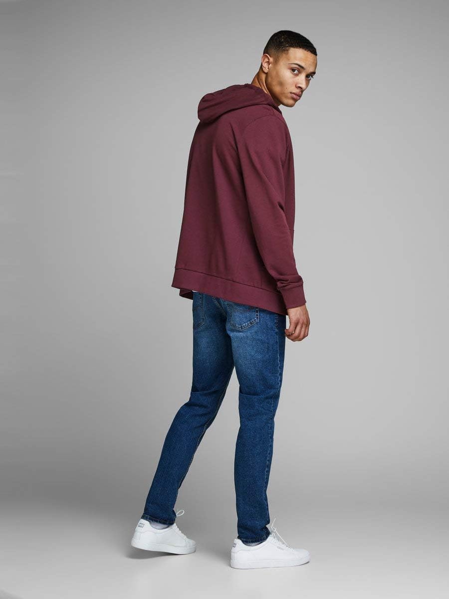 JACK & JONES Herren JJEHOLMEN Sweat Zip Hood S Rot (Port Royale Fit:reg Fit), S Rot (Port Royale Fit