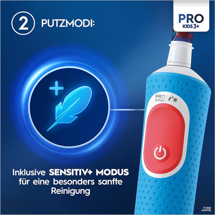Oral-B Pro Kids Spiderman Elektrische Zahnbürste/Electric Toothbrush für Kinder ab 3 Jahren, inklusi