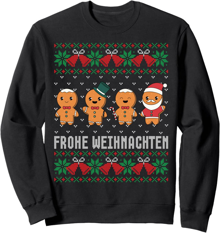 Frohe Weihnachten Ugly Sweater Weihnachtsoutfit Lebkuchen Sweatshirt