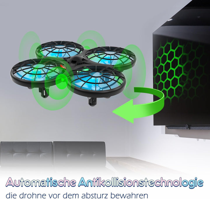 Loolinn | Drohne für Kinder Geschenk - Mini Drohne, RC Quadrocopter mit Antikollisionstechnologie /