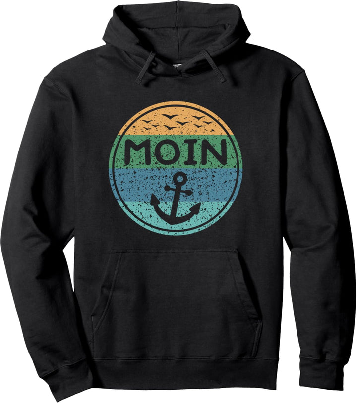 Moin Norddeutschland Retro Vintage Plattdeutsch Pullover Hoodie