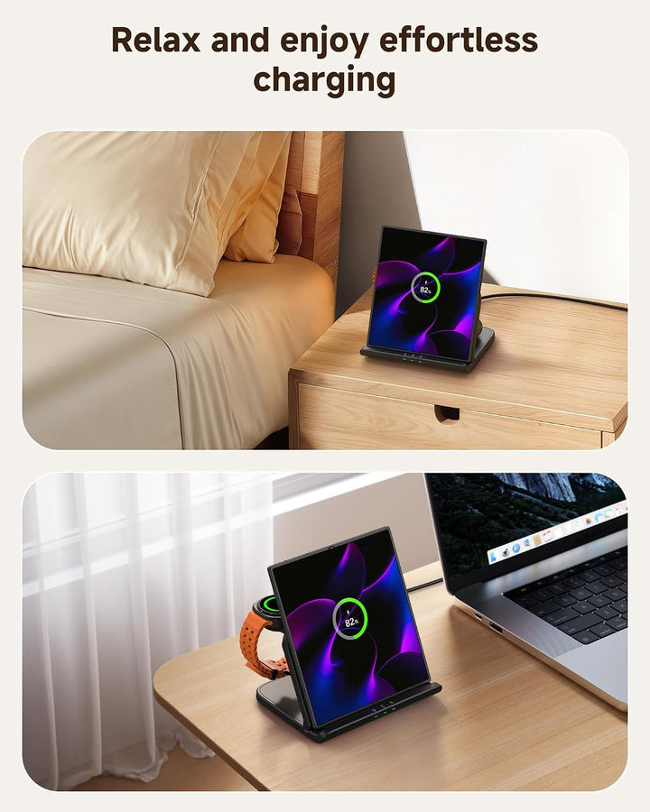 3-in-1 Ladestation für Samsung Z Fold 8 Ultra/7/6, für Galaxy Watch | Faltbare Ladegerät für Z Fold/