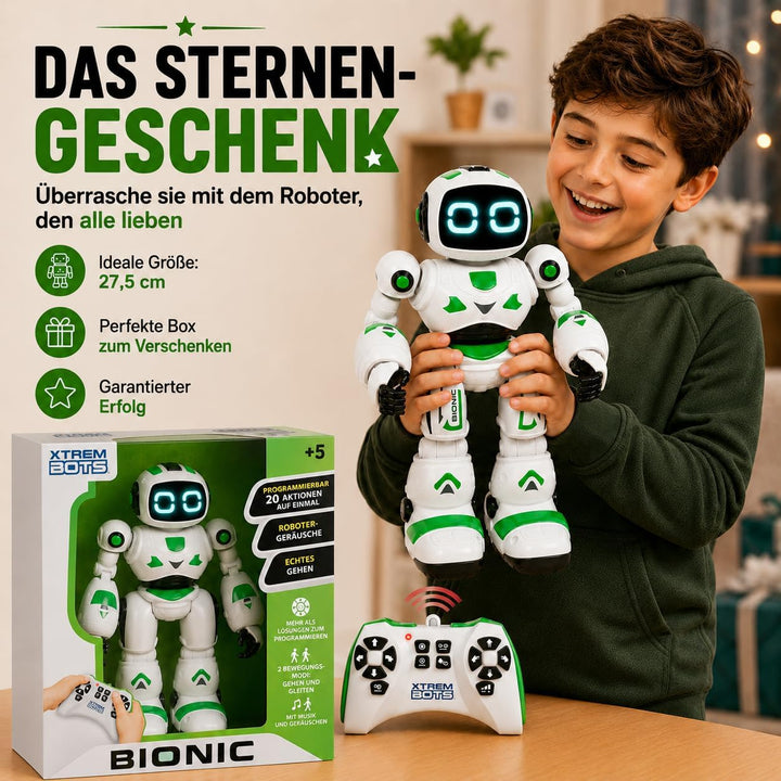 Xtrem Bots - Bionic | Roboter Kinder Ab 5 Jahre | Roboter Spielzeug | Ferngesteuerte, 20 Programmabl