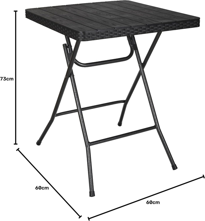 Koll Living Nomad Klapptisch 60x60 cm | Leichter Campingtisch faltbar | Kunststoff Tischplatte in Ho