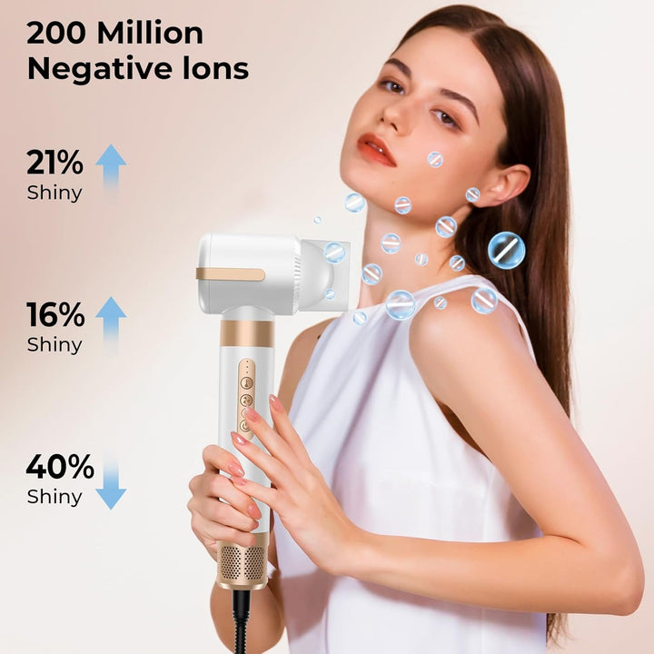 Airstyler 7 in 1,Multi-Hairstyler Set 1400w Föhn mit Diffusor Haartrockner mit 3 Temperatur, 30mm Ai