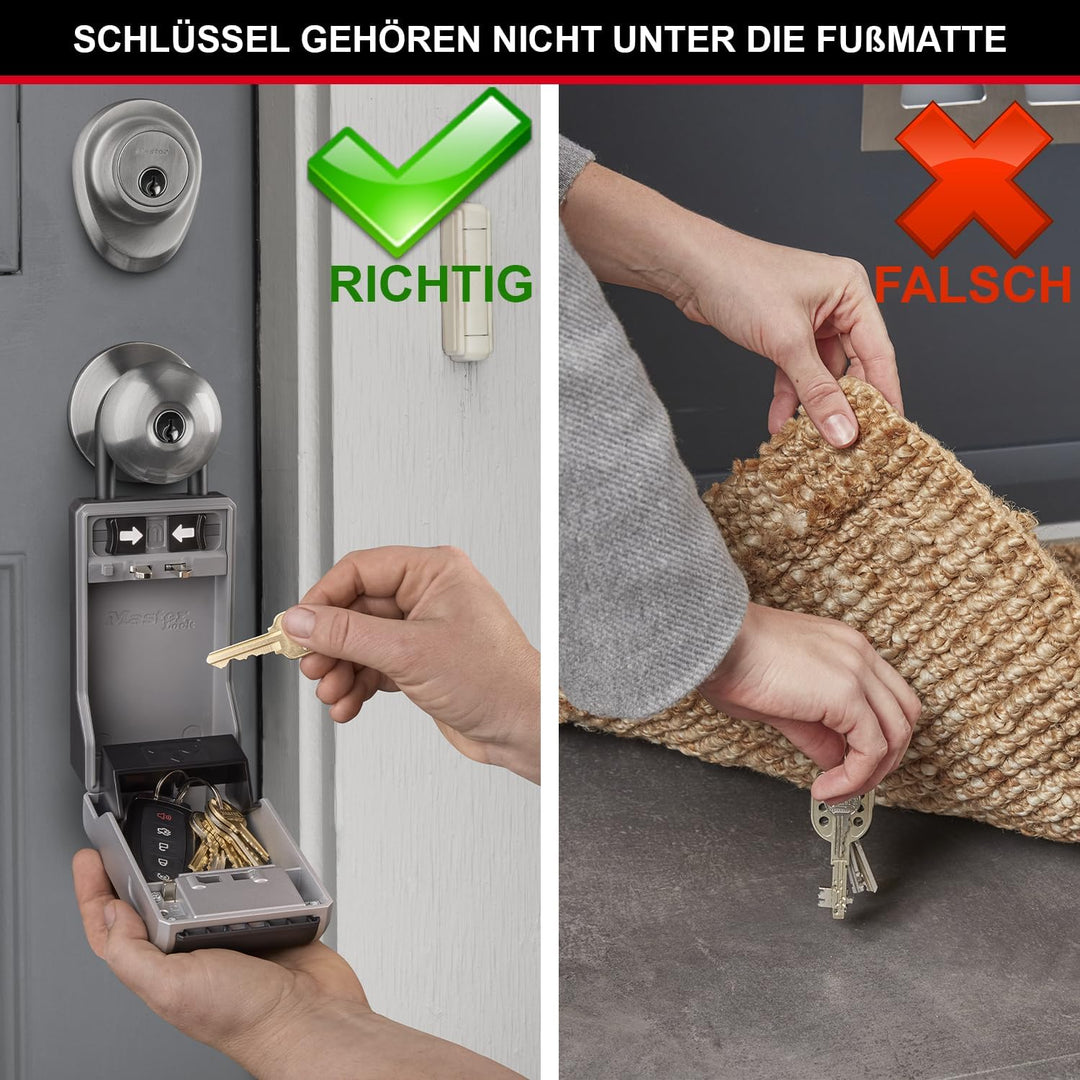 Master Lock Schlüsseltresor mit neuem innovativen Design, Bügel, grossem Fassungsvermögen, hoher Sic