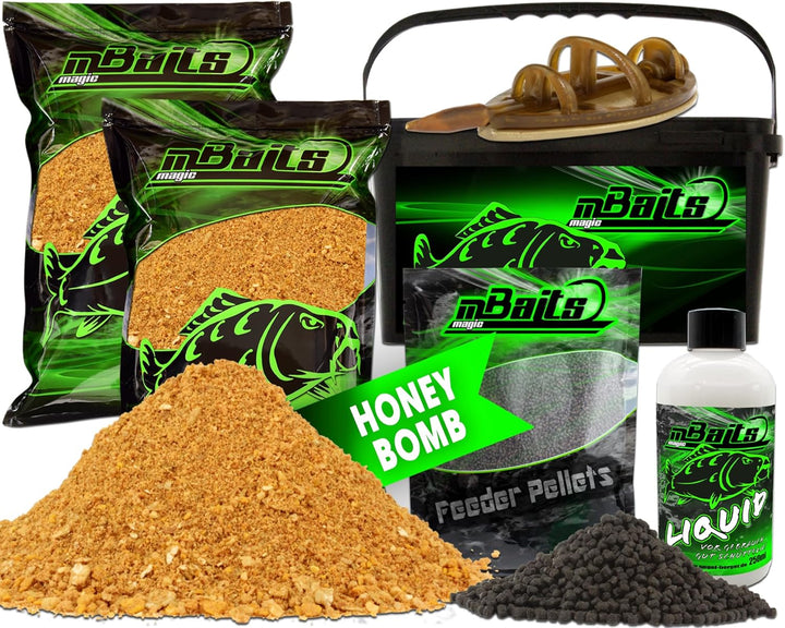 Angel-Berger Magic Baits Method Feeder Futterset Groundbait Liquid Pellets Futterkorb Futtermittel H