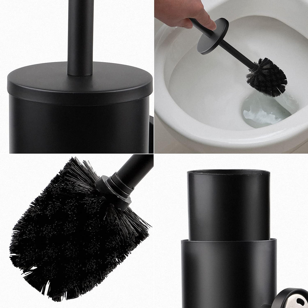 EXLECO 2er Toilettenbürste WC Bürste Set mit 2 Ersatzbürste ohne Bohren Klobürste und Edelstahl Behä