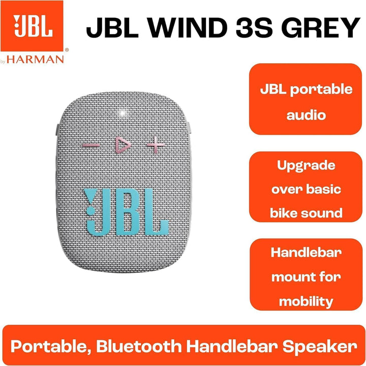 JBL Wind 3S Fahrrad Lautsprecher – IP67, Bluetooth 5.0, USB-C | 5 W RMS, 1,75" Treiber, 110 Hz–20 kH