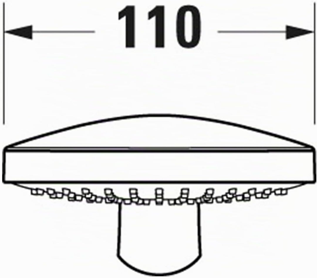 Duravit Universal Duschkopf, Duschbrause mit Strahlart Rain, Handbrause rund (Ø 110 mm), Brausekopf